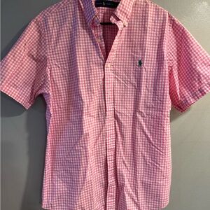 Ralph Lauren Men's Pink Gingham Shirt
